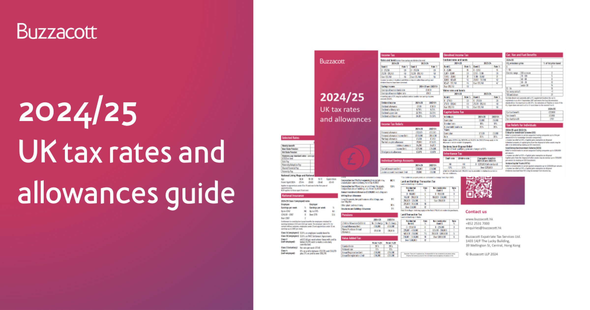 2024/25 UK tax rates and allowances guide